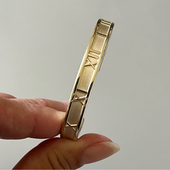 Tiffany & Co. Silver Atlas Roman Numeral Cuff Bracelet - Picture 3 of 8